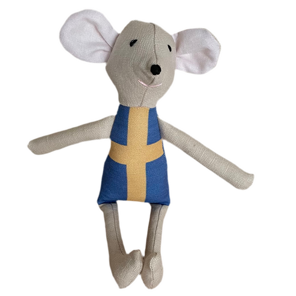 8" Sand Swedish Flag Mouse