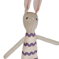 8" Sand RicRac Bunny in Purple