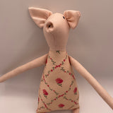 18" Pale Pink Pig in Hot Pink Clover