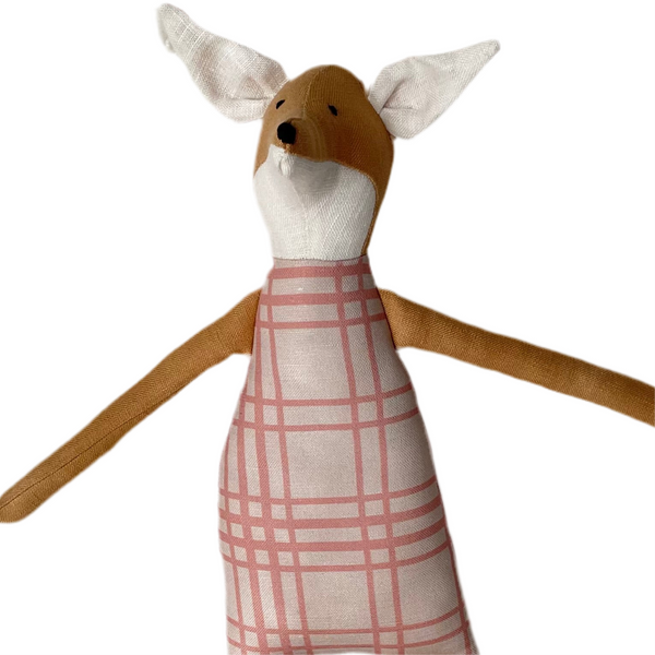 18" Honey Fence Fox in Pink