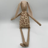18" Clay Rose Patch Rabbit in Taupe