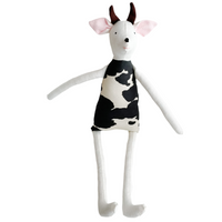 18" Cream Cow in Black