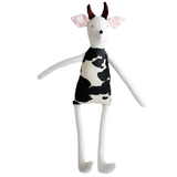 18" Cream Cow in Black