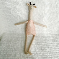 22” Sand Northern Giraffe in Pale Pink