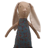 18" Rosewood Rose Patch Rabbit in Blue
