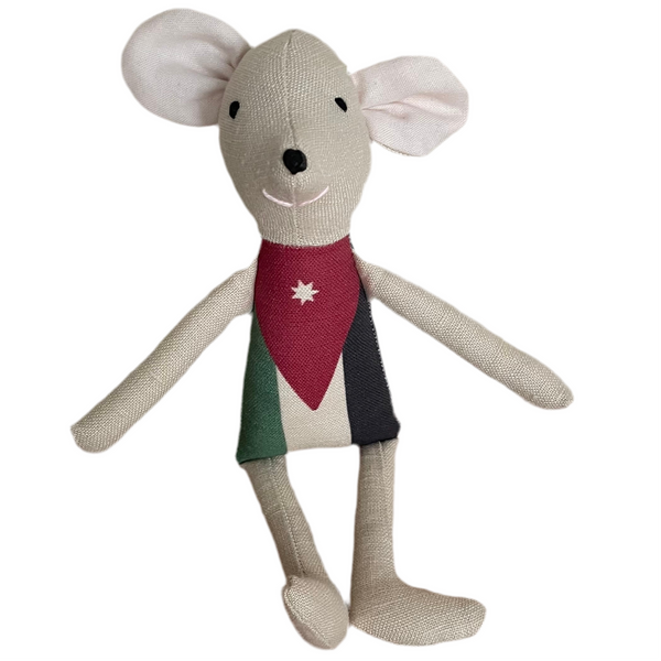 8" Sand Jordanian Flag Mouse