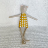 18" Sand Gingham Cat in Yellow