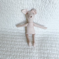 8" Pale Pink Pig in Stripes
