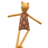 18" Yellow Chamomile Cat in Terra Cotta