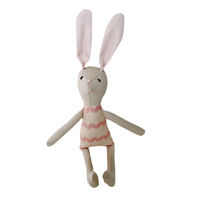 8" Sand RicRac Bunny in Pink