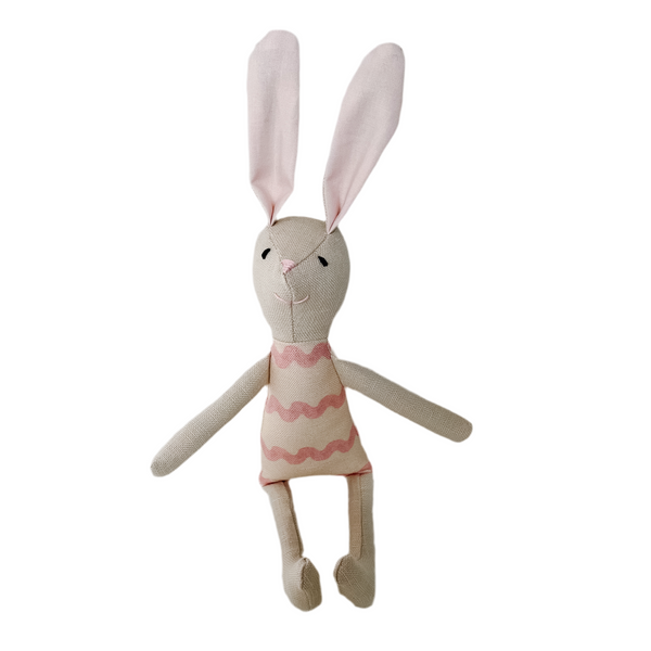 8" Sand RicRac Bunny in Pink