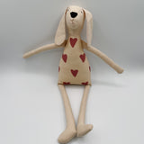 18" Sand Heart Dog in Berry