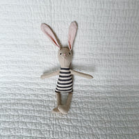 8" Sand Kale Stripe Bunny in Black