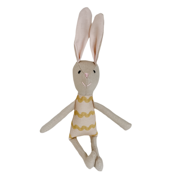 8" Sand RicRac Bunny in Yellow