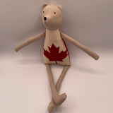 18" Tan Canada Flag Bear