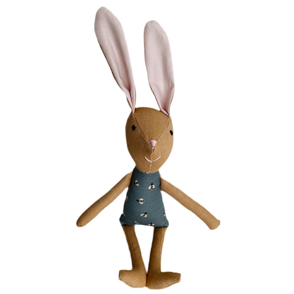 8" Honey Bee Bunny in blue