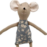 18" Clay Plumeria Mouse in Blue