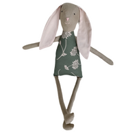 18" Tan Chrysanthemum Rabbit in Sage Green