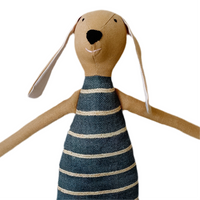 18" Honey Burlap Dog