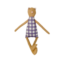 18" Honey Gingham Cat in Purple