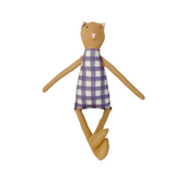 18" Honey Gingham Cat in Purple