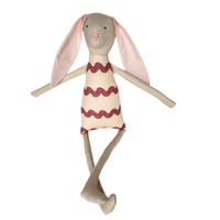 18" Sand RicRac Rabbit in Mauve