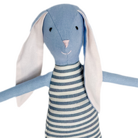 18" Blue Blue Kale Stripe Rabbit