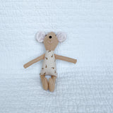 8" Honey Rose Bud Mouse in Cream