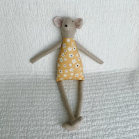 18" Tan Anemone Circus Mouse in Yellow