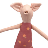 18" Pale Pink Peach Pig in Mauve