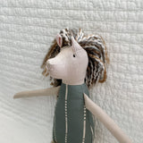 18” Tan Shire Horse in Dusty Teal