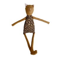 18" Honey Leopard Cat in Leopard Print