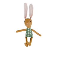 8" Honey Tiny Gingham Bunny in Green
