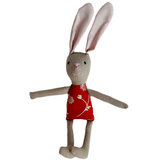 8" Tan Chrysanthemum Bunny in Orange