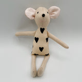 8" Sand Heart Mouse in Black
