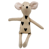 8" Sand Heart Mouse in Black