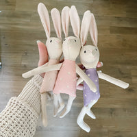 8" Sand Tiny Daisy Bunny in Pale Pink