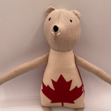 18" Tan Canada Flag Bear