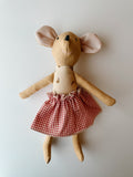 8" Doll Skirt in red tiny gingham