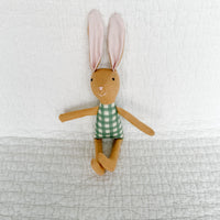 8" Honey Tiny Gingham Bunny in Green
