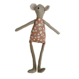 18" Tan Anemone Circus Mouse in Coral