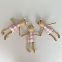 8" Honey Gingham Cat in Pink