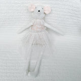 18" Fairy Dress and Neck Ruffle in off white Gold Sparkle