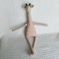 22” Sand Northern Giraffe in Pale Pink