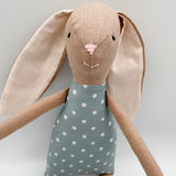 18" Rosewood Carnation Rabbit in Teal