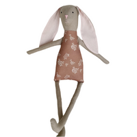 18" Tan Prairie Rabbit in Terra Cotta Pink
