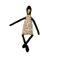 18" Black Linen Barnie Swallow