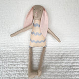 18" Sand RicRac Rabbit in Light Blue