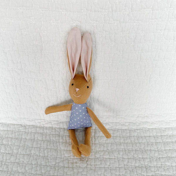 8" Honey Carnation Bunny in Blue