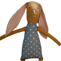18" Honey Carnation Rabbit in Teal